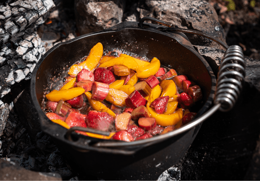 Filson Food: Fire-Baked Dutch Oven Cobbler