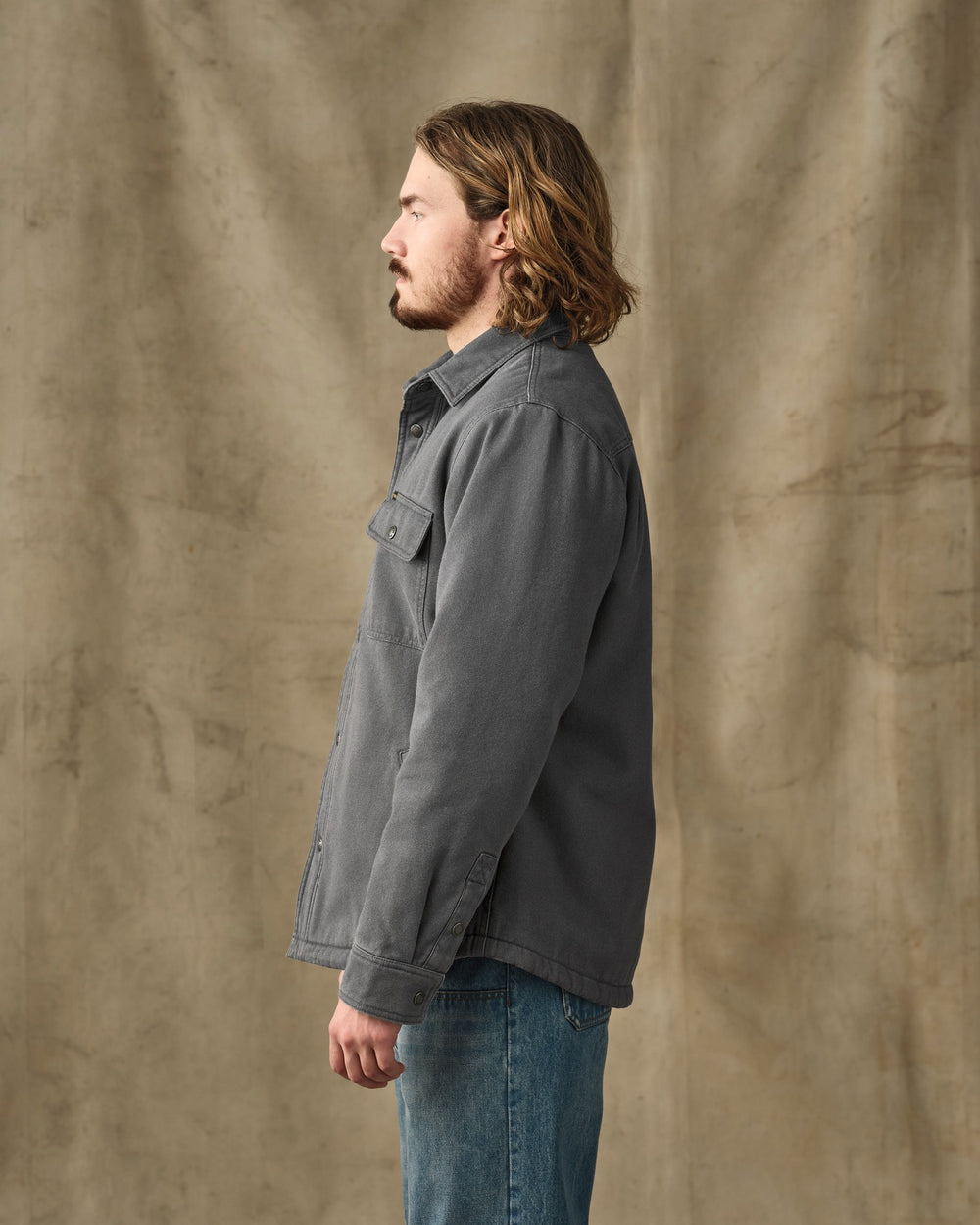 Fleece Lined Jac-Shirt - Rockslide Gray