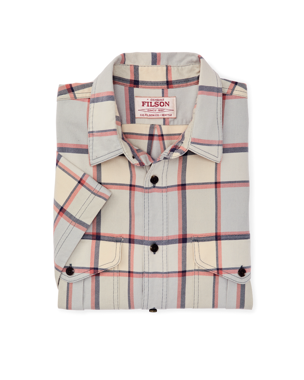 Short Sleeve Lightweight Alaskan Guide Shirt - Light Blue / Tan Plaid