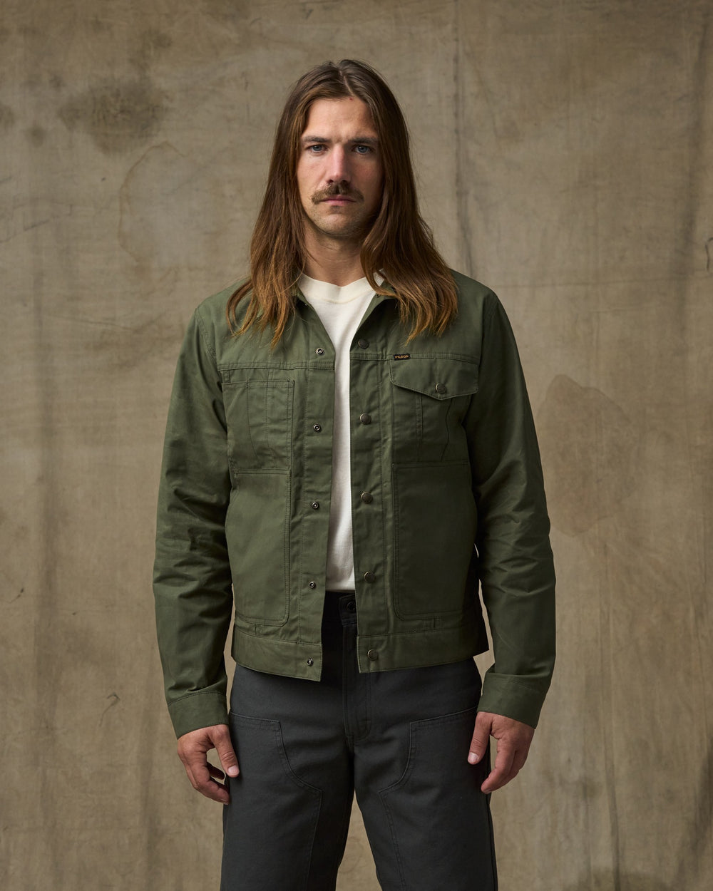 Dry Wax Short Cruiser Jacket - Olive