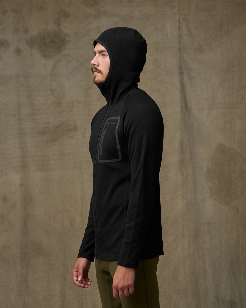 400g Merino Wool Hoodie - Black