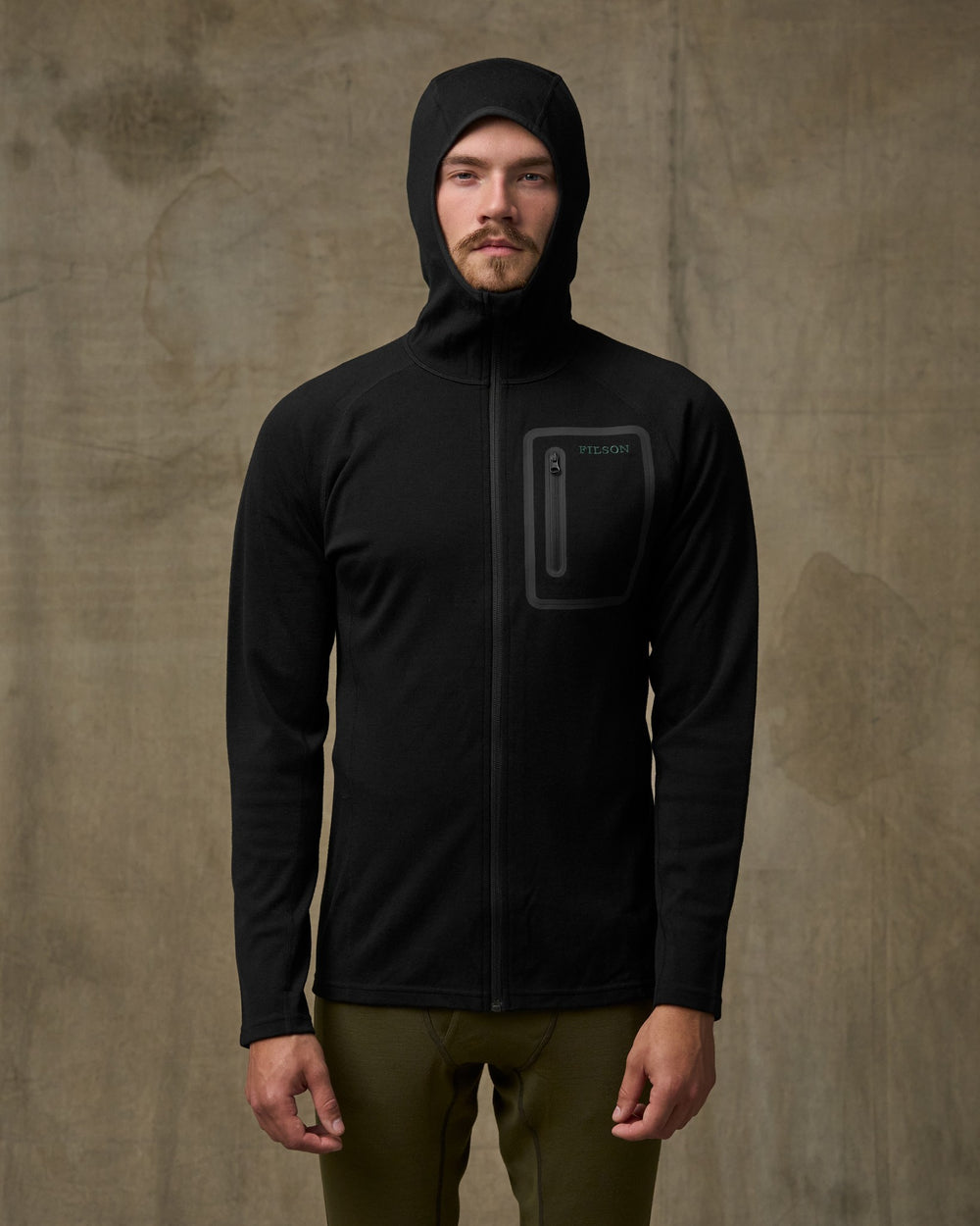 400g Merino Wool Hoodie - Black