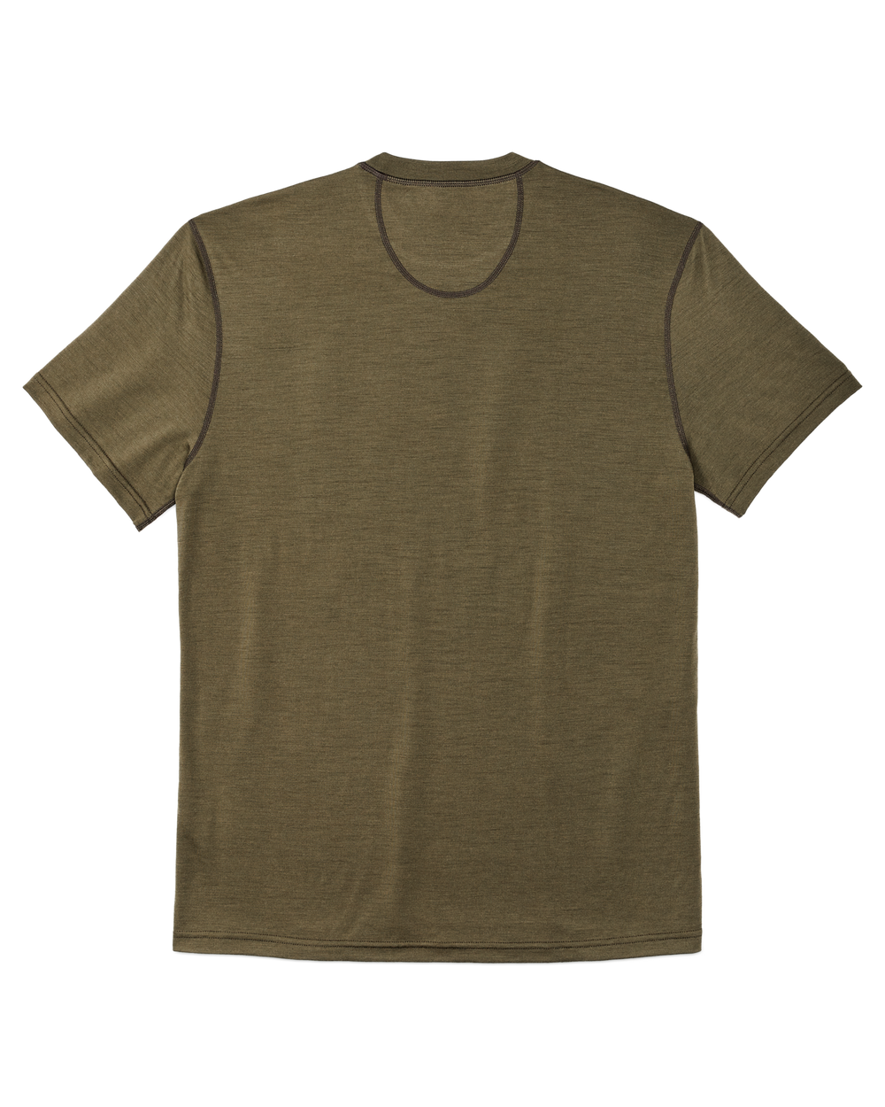 210g Merino Wool Short Sleeve Crewneck T-Shirt - Dark Olive