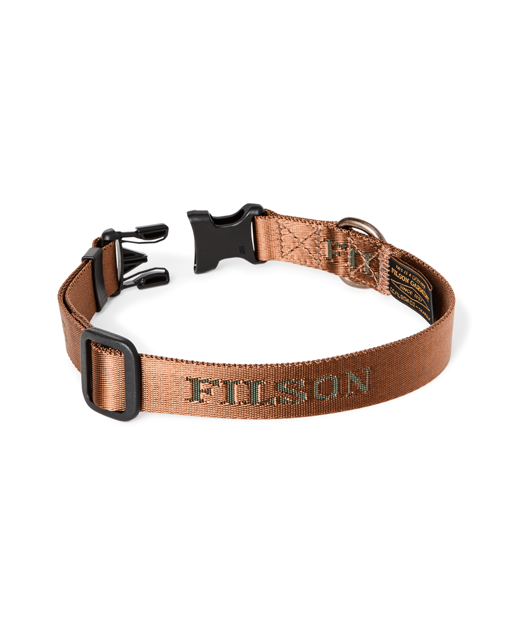 Alternate view of the Filson Nylon Dog Collar - Whiskey