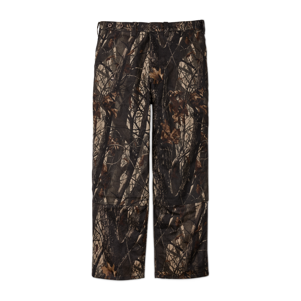 Front-facing image of the Filson Oil Finish Double Tin Cloth Pants - Realtree Hardwoods Camo