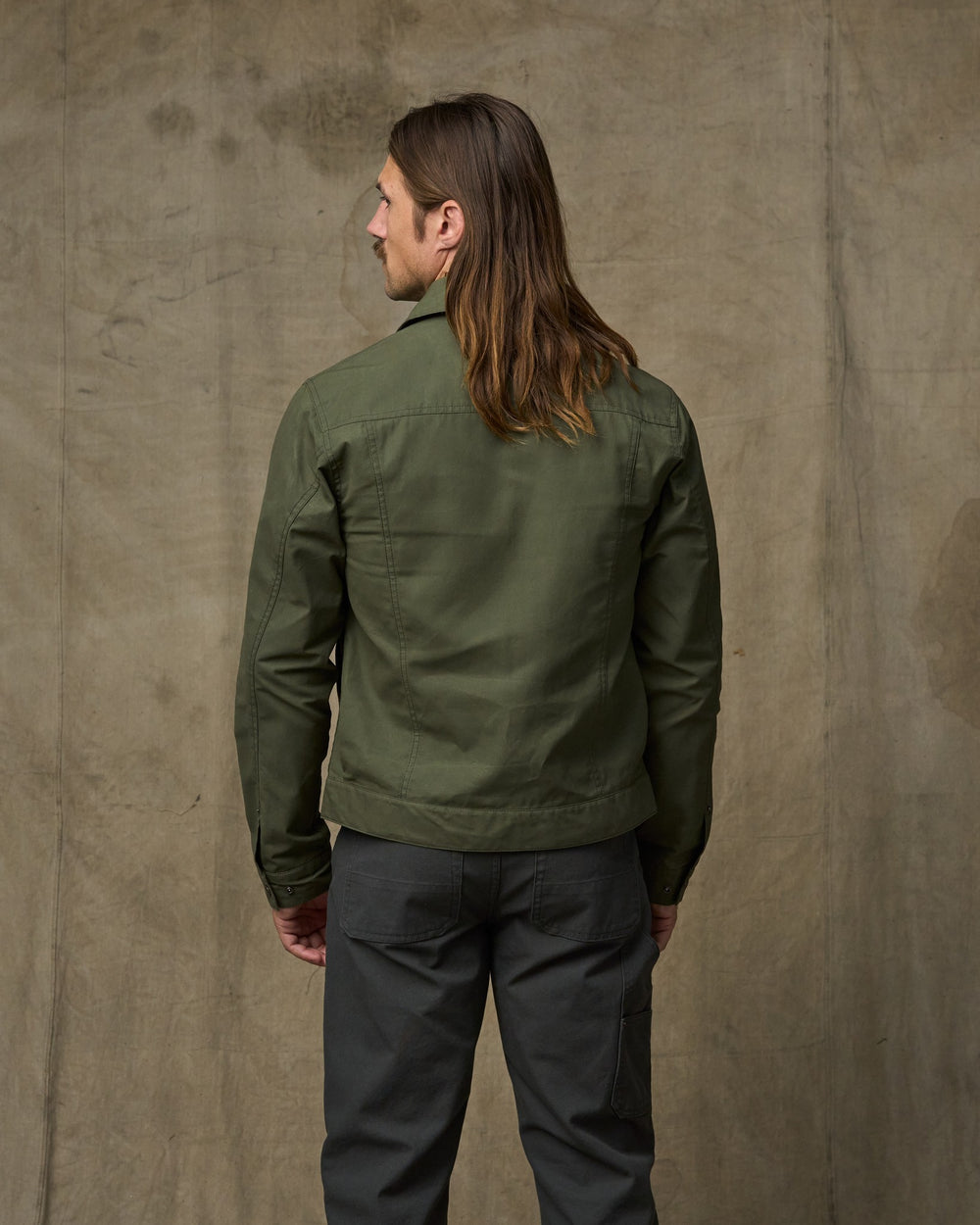 Dry Wax Short Cruiser Jacket - Olive