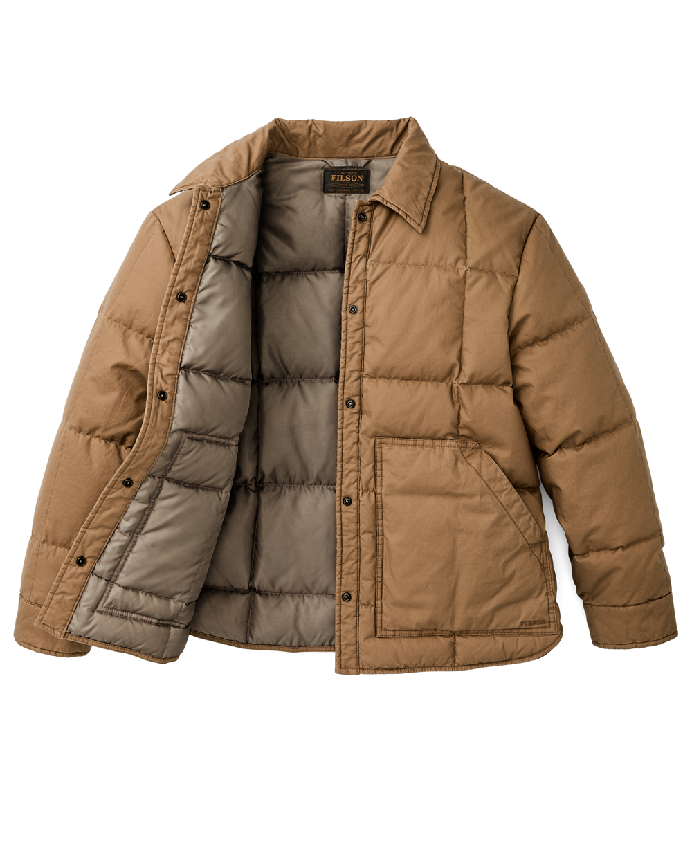 Alternate view of the Filson Women's Heritage Cotton Down Jacket - Antique Bronze