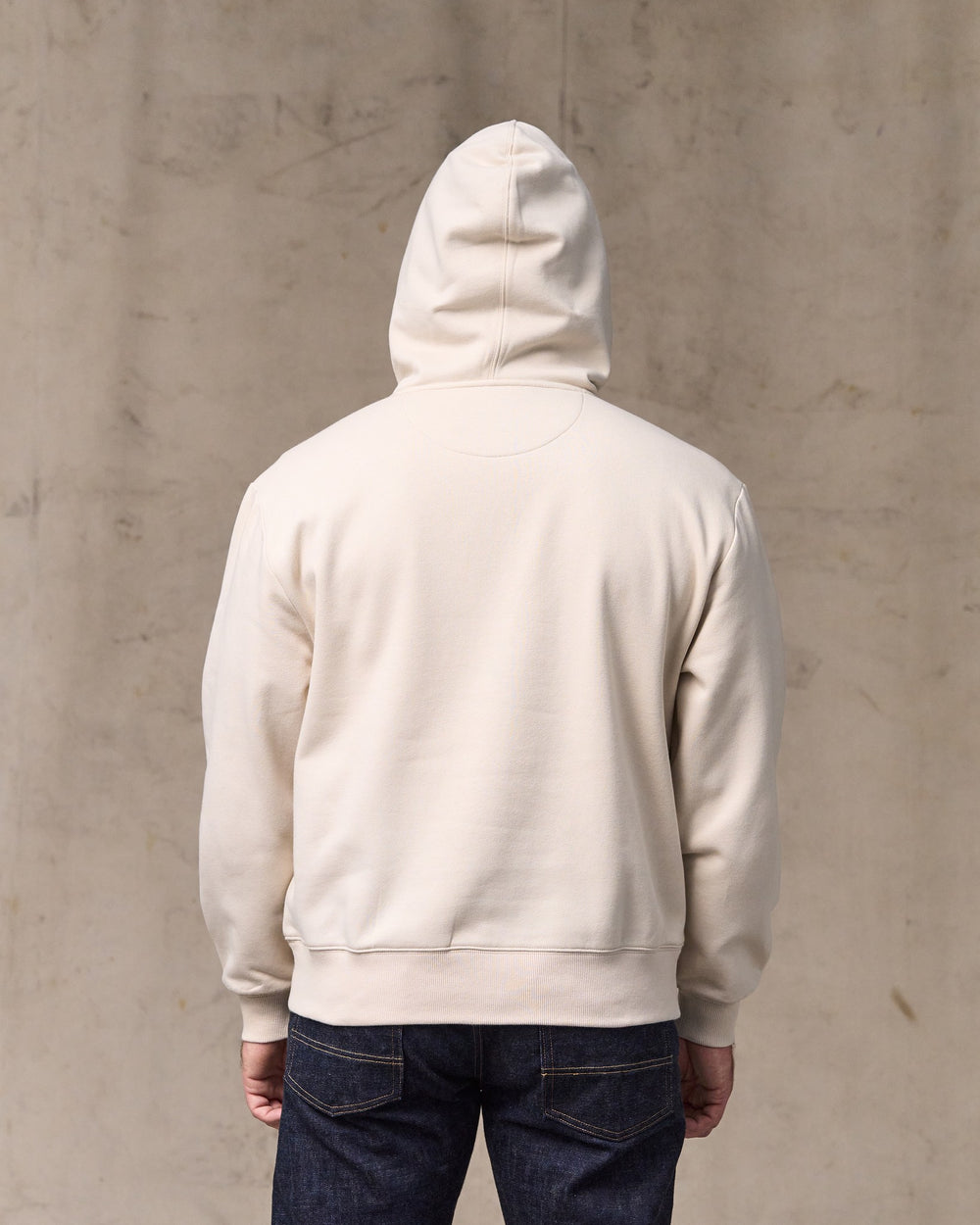 image of a model wearing Filson's Filson Graphic Hoodie - Oatmeal