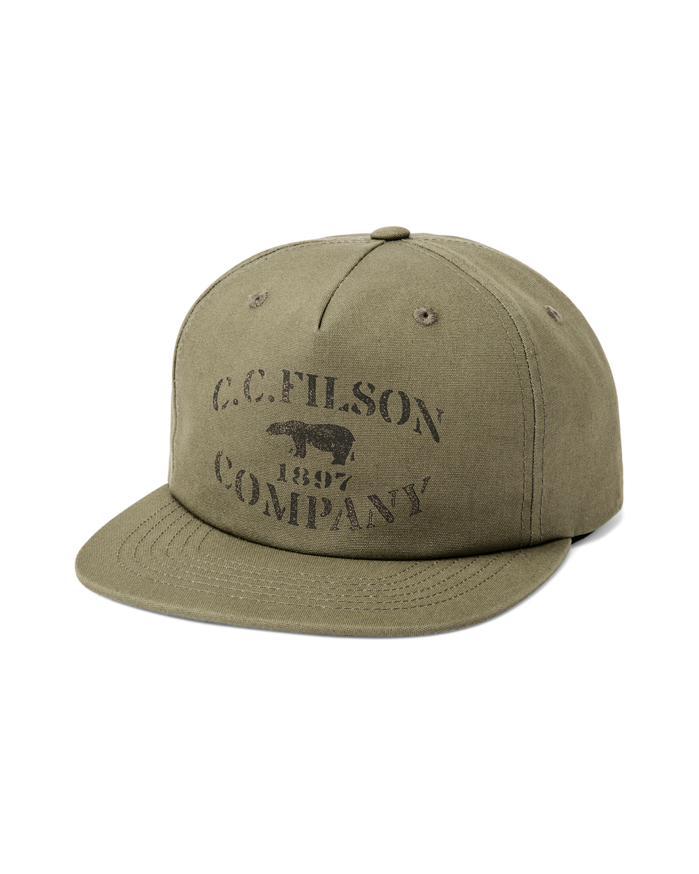 Stencil Trucker Cap - Olive