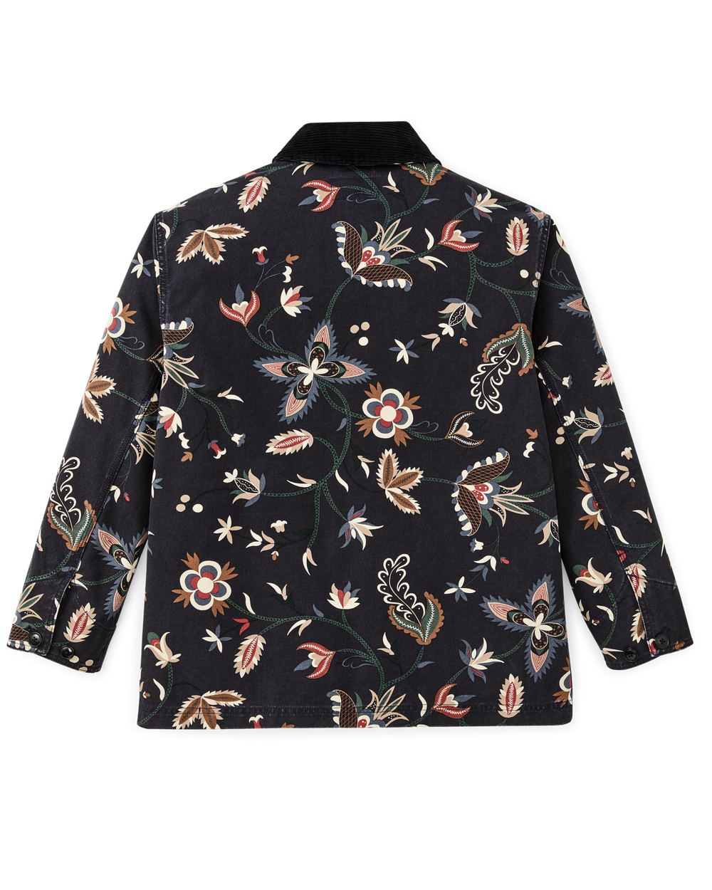 Women's Canvas Barn Coat - India Ink Print