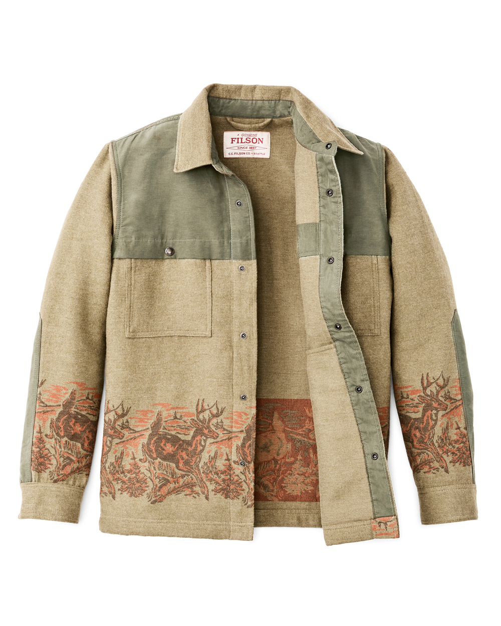 Alternate view of the Filson Colchuck Forester Jac-shirt - Sage Heather