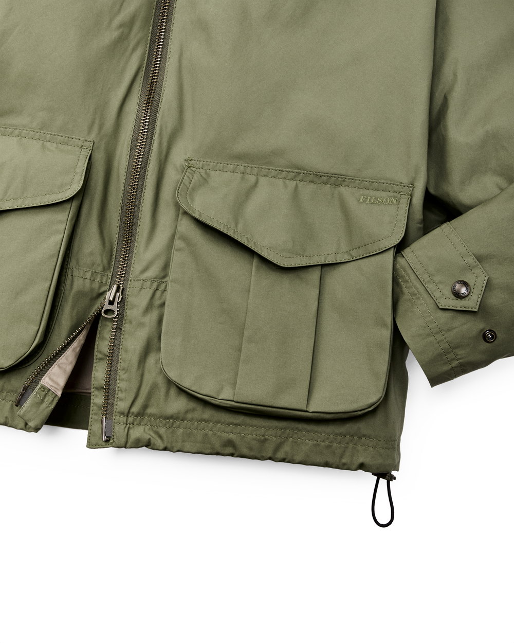 Women's Bronco Filson Embroidered Dry Wax Short Work Jacket - Slate Olive