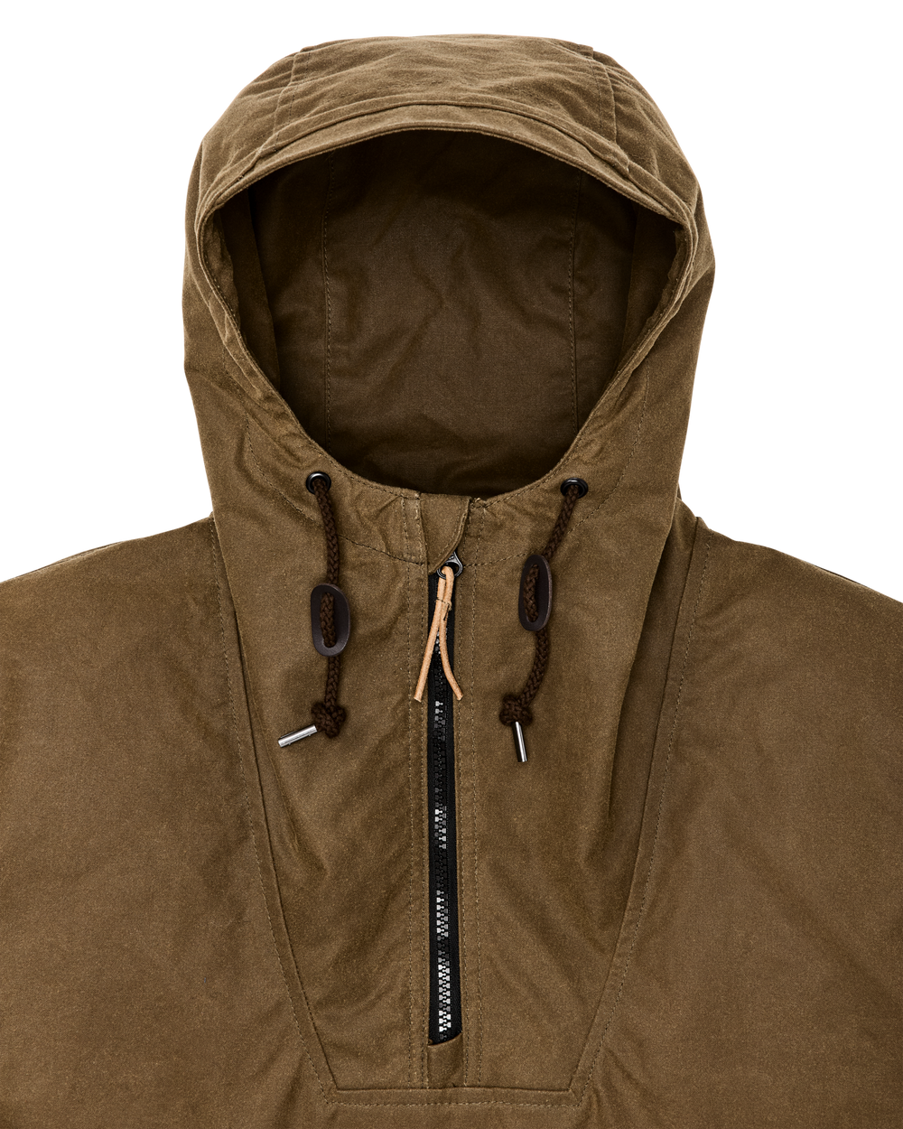 Alternate view of the Filson Shelter Cloth Waxed Anorak - Dark Tan