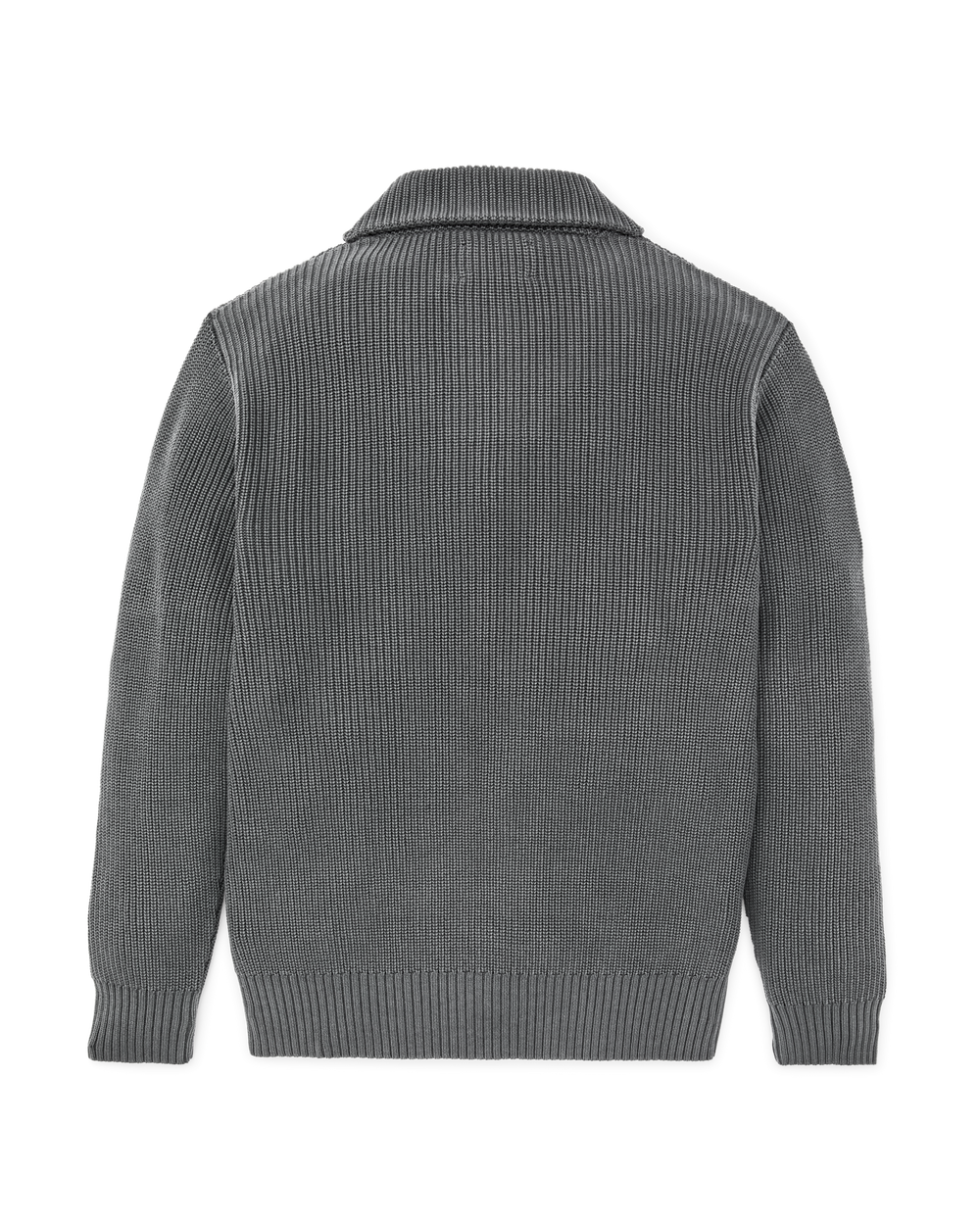 Alternate view of the Filson Vintage Cotton Shawl Neck Sweater - Charcoal