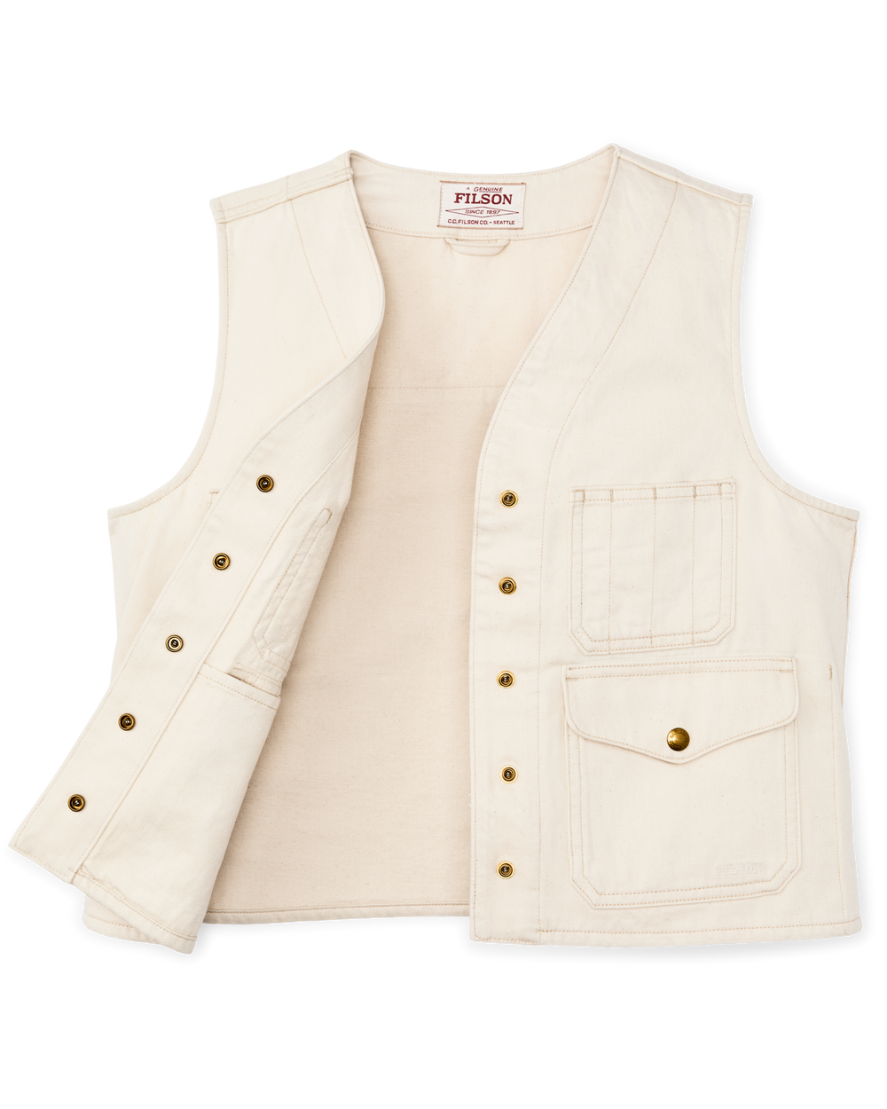 Alternate view of the Filson Women's Archive Cruiser Vest - Natural Seed