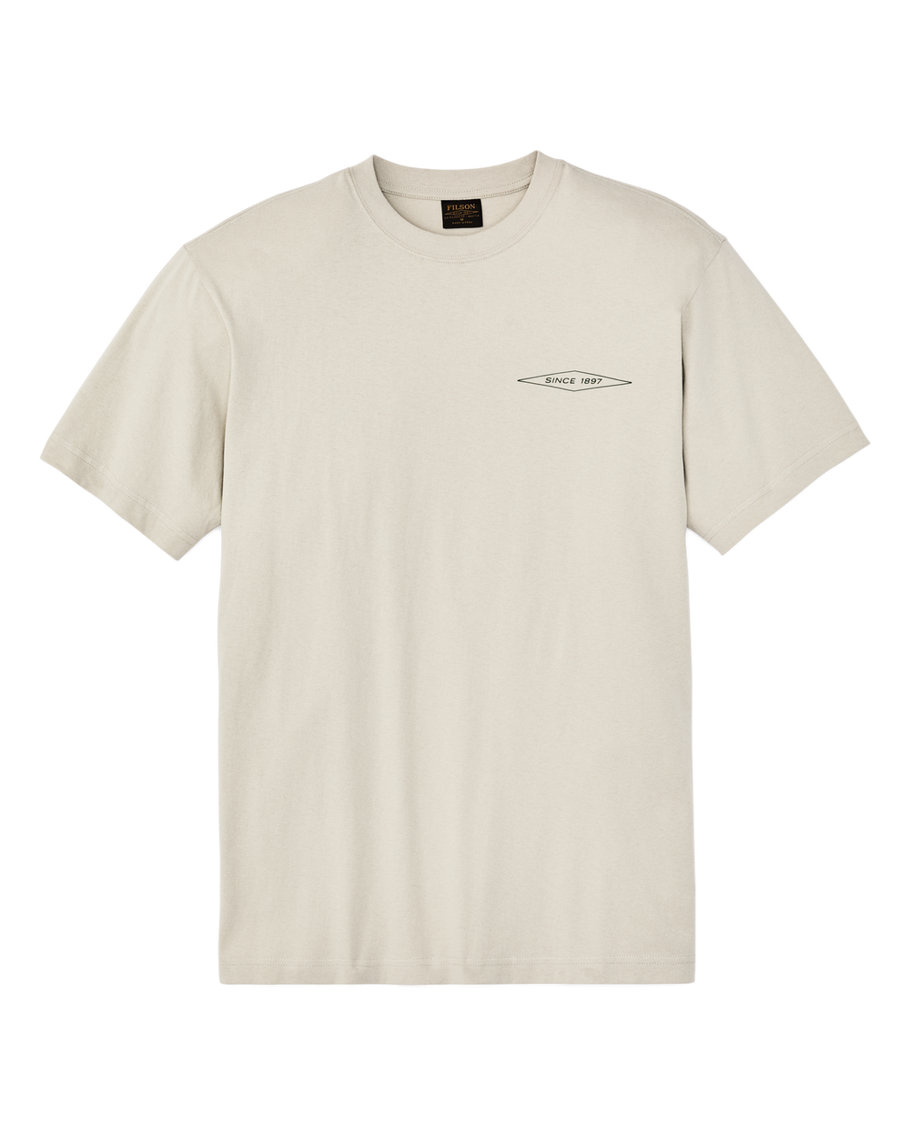 Front-facing image of the Filson Diamond Graphic T-shirt - Gray Sky