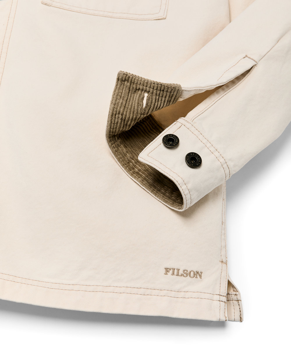 Alternate view of the Filson Rustic Canvas Jac-shirt - Natural Seed