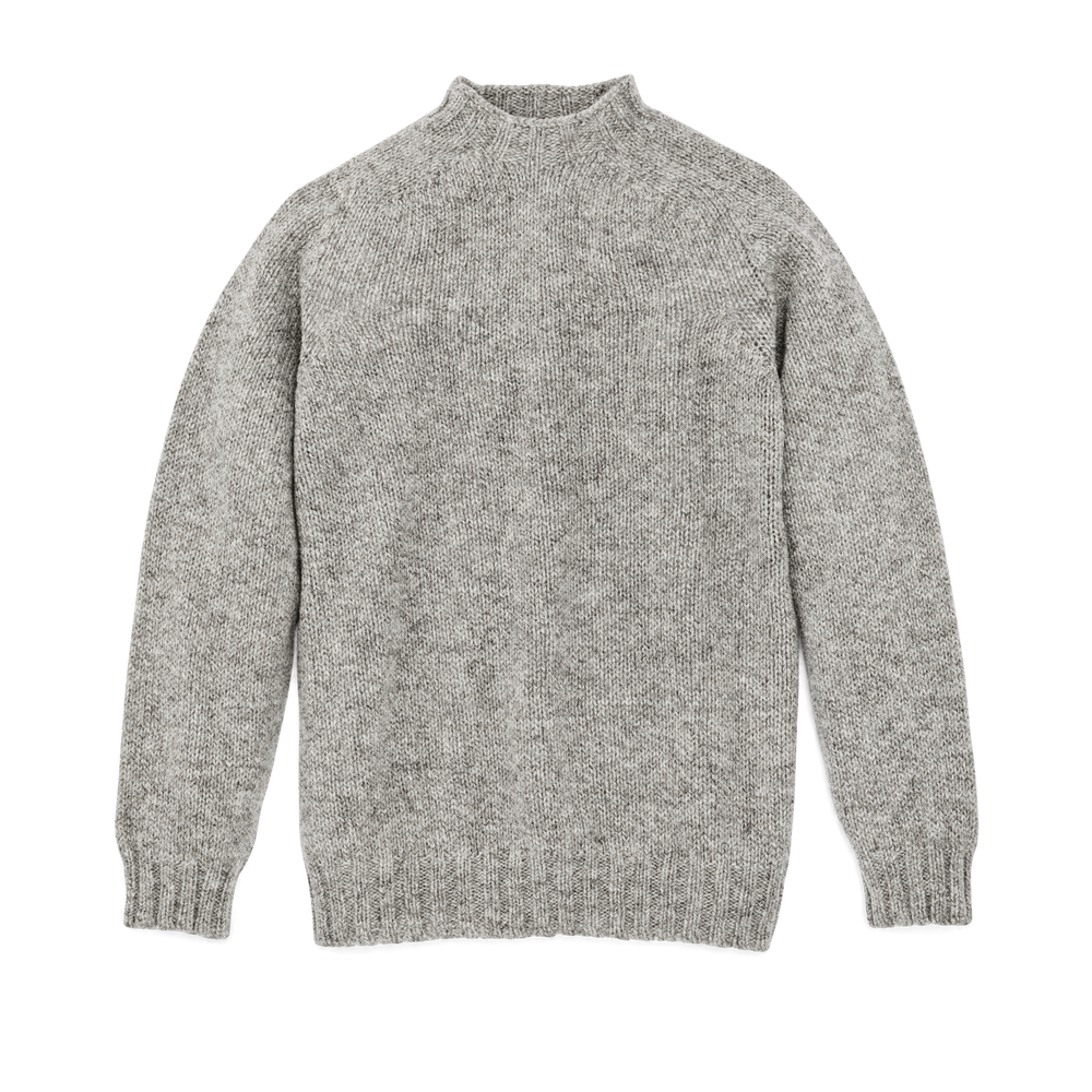 Front-facing image of the Filson Heritage 3-gauge Wool Sweater - Oat Heather