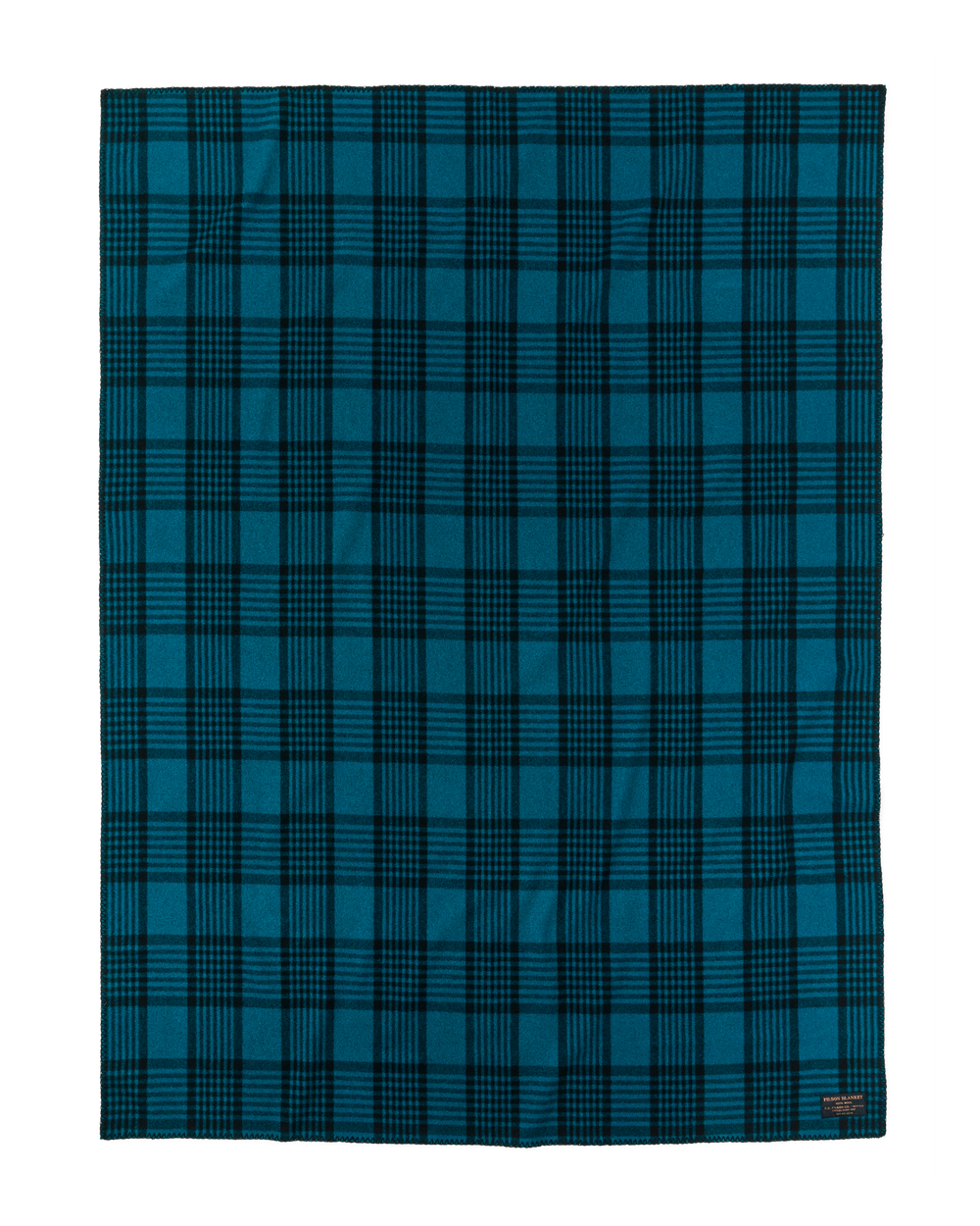 Mackinaw Wool  Blanket - Blue / Black Plaid