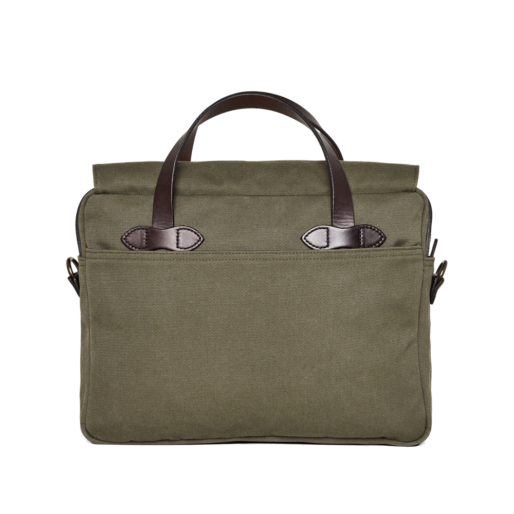 Alternate view of the Filson Rugged Twill Original Briefcase - Otter Green