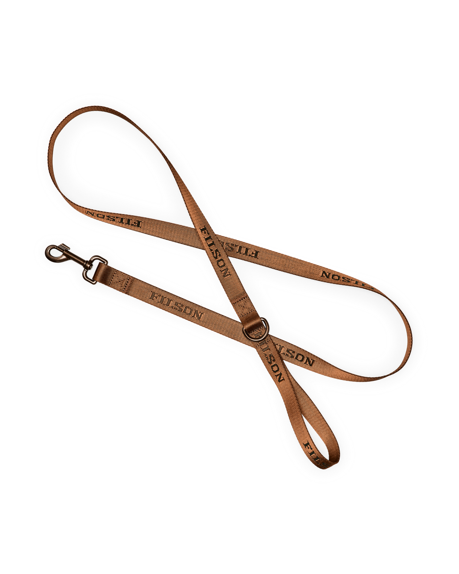 Front-facing image of the Filson 6ft Nylon Dog Leash - Whiskey