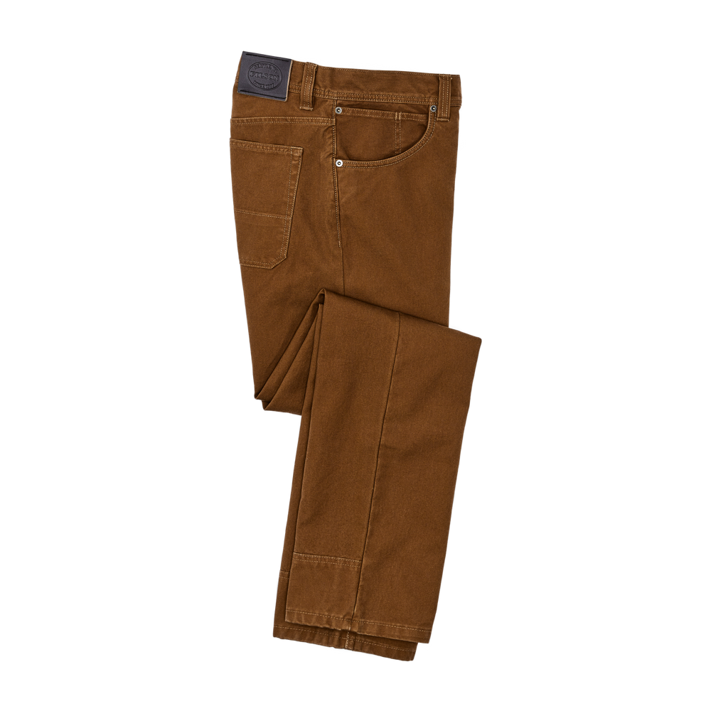 Front-facing image of the Filson Dry Tin Cloth 5-pocket Pants - Whiskey