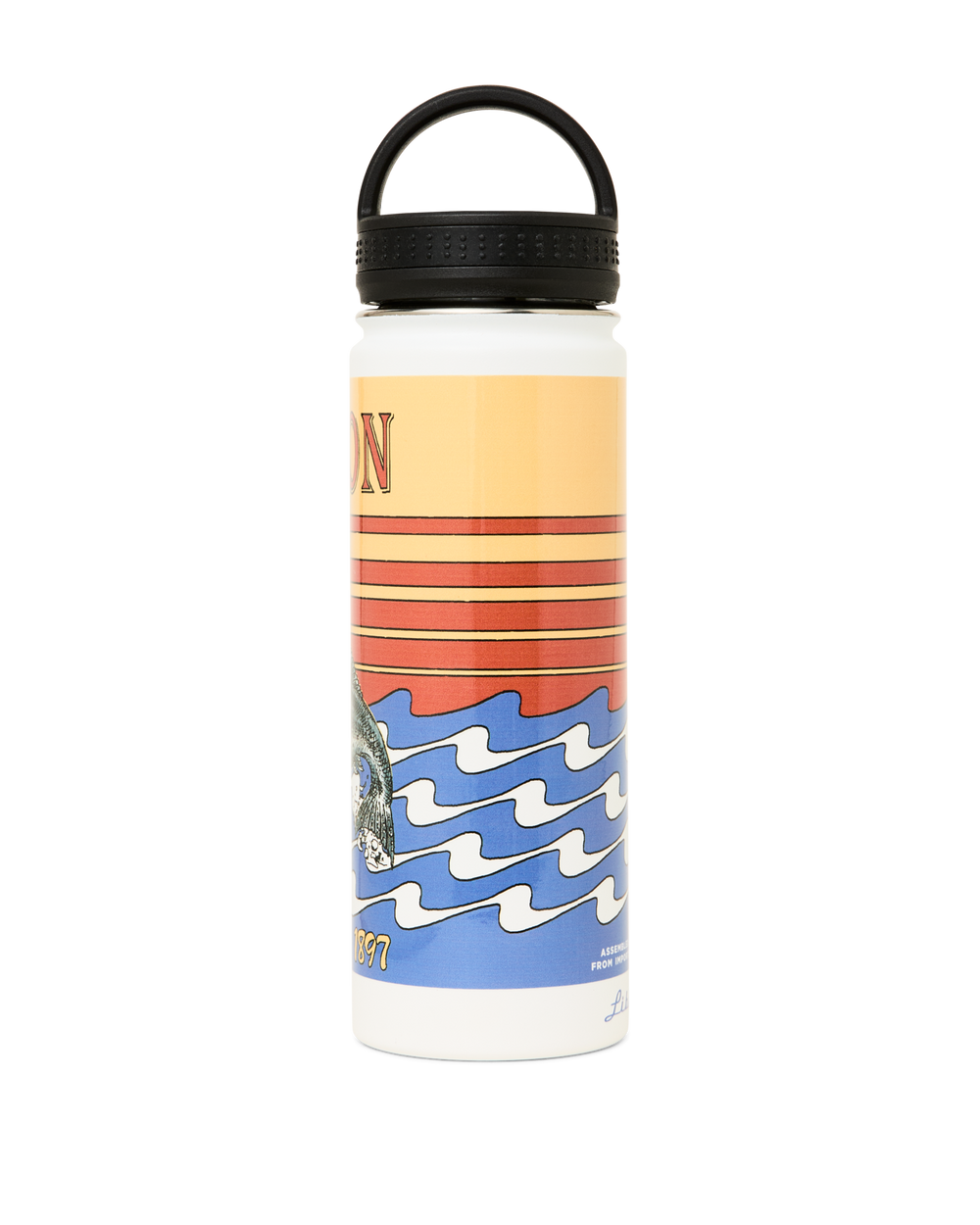 Insulated Water Bottle - White / Dusk Fish