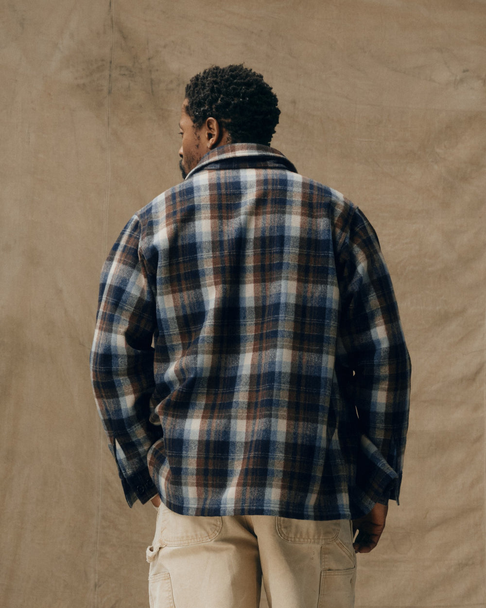 Wool Jac-shirt - Brown / Light Blue Multi Plaid