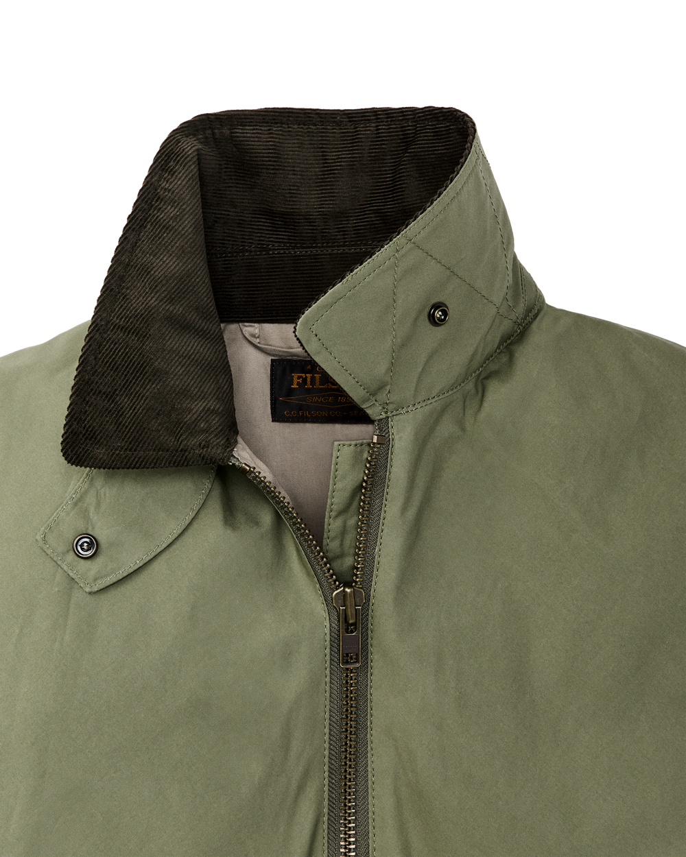 Women's Bronco Filson Embroidered Dry Wax Short Work Jacket - Slate Olive