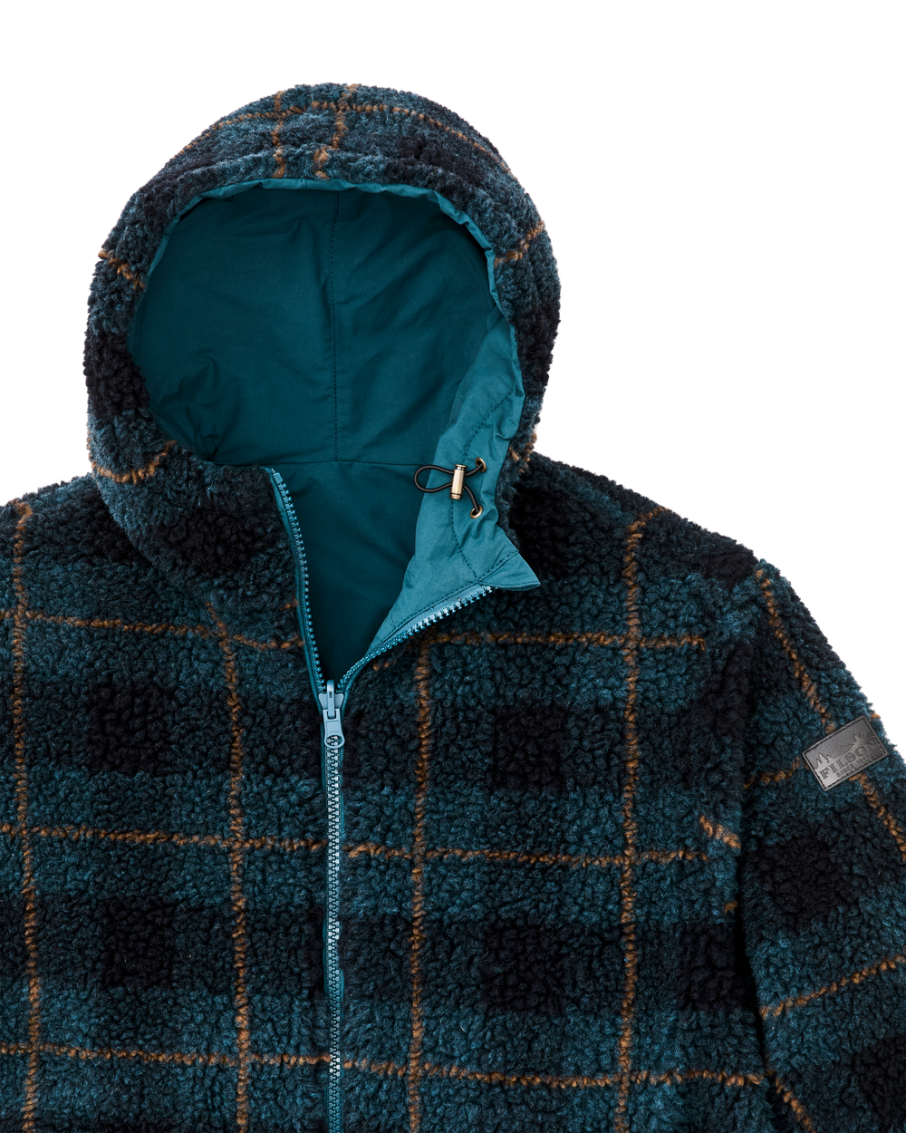 Women's Reversible Woolly Fleece Coat - Dark Teal