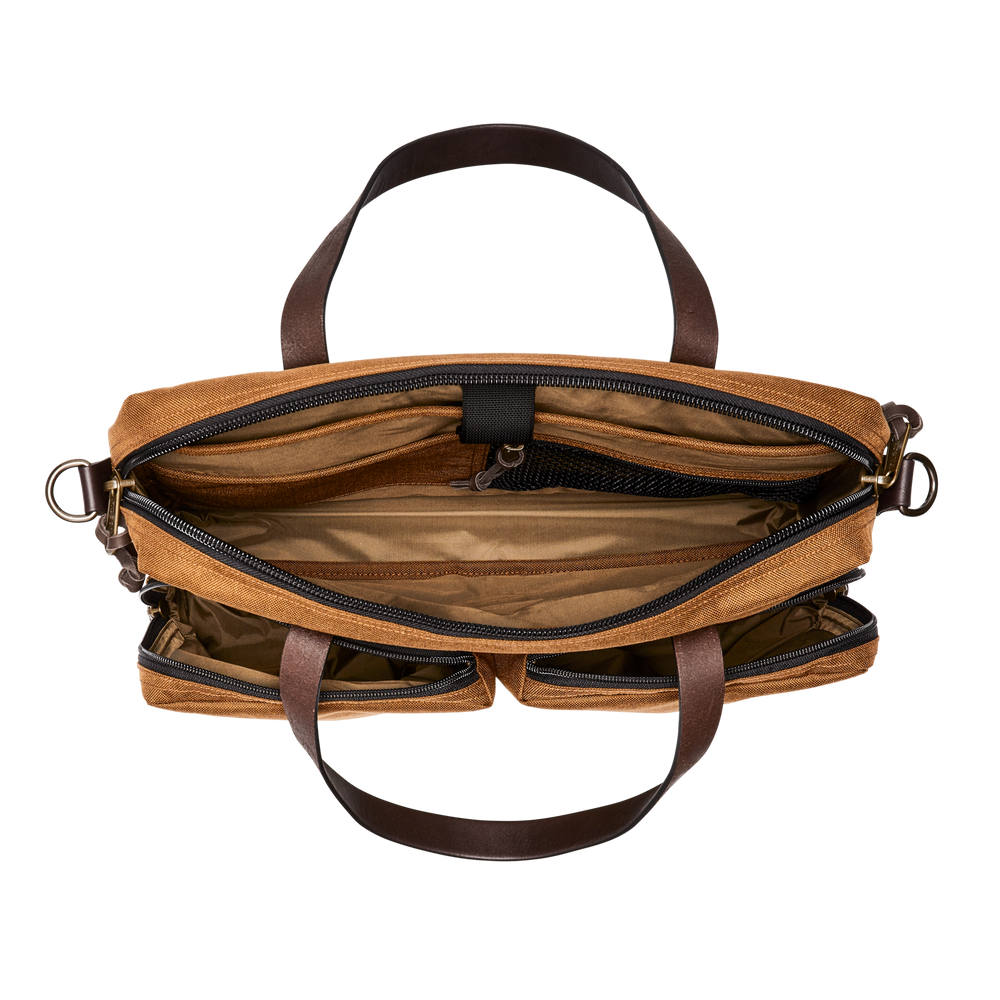 Alternate view of the Filson Dryden Briefcase - Whiskey
