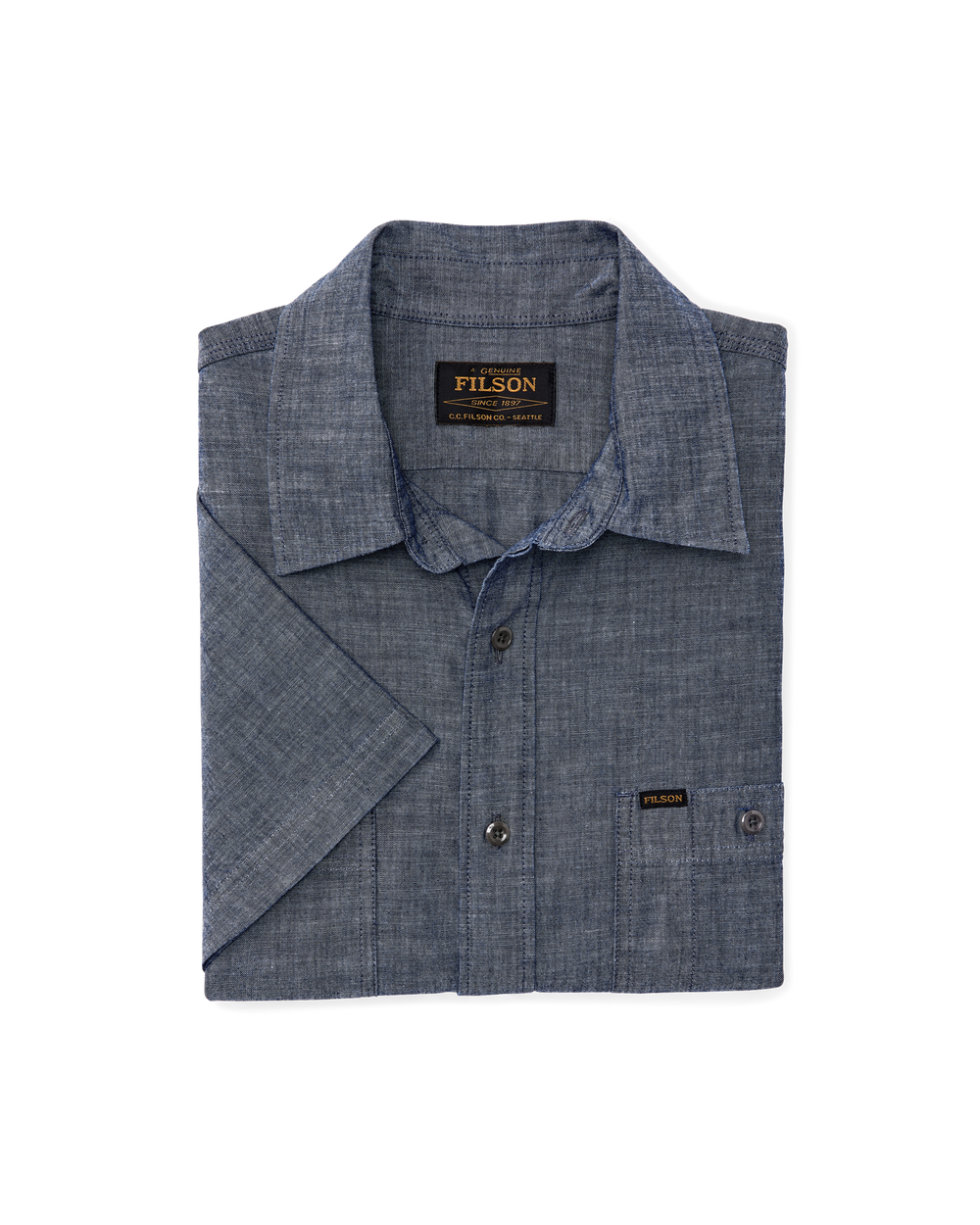 Short Sleeve Chambray Shirt - Vintage Fade
