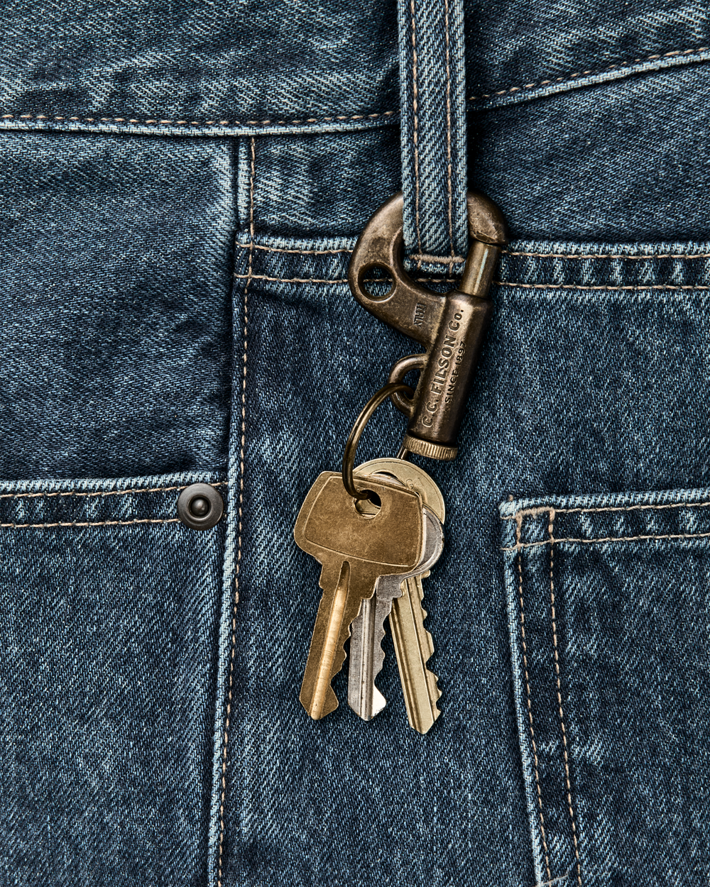 Coal Iron Forge Brass Piston Key Hook - Brass