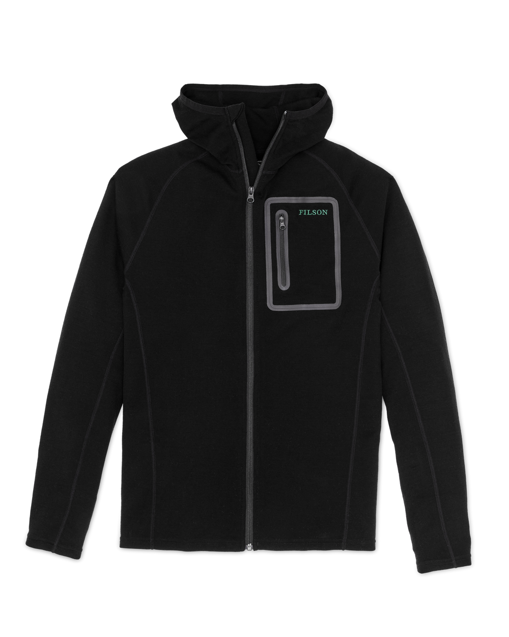 400g Merino Wool Hoodie - Black