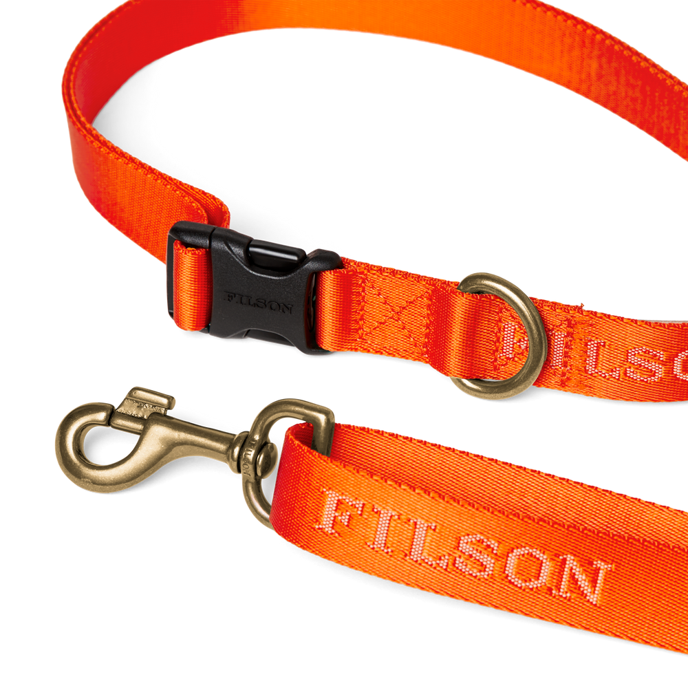 Alternate view of the Filson Adjustable Nylon Leash - Flame