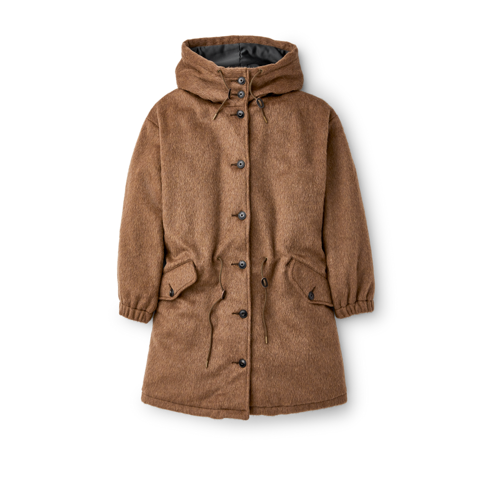 Women's Wool Mohair Parka - Brown