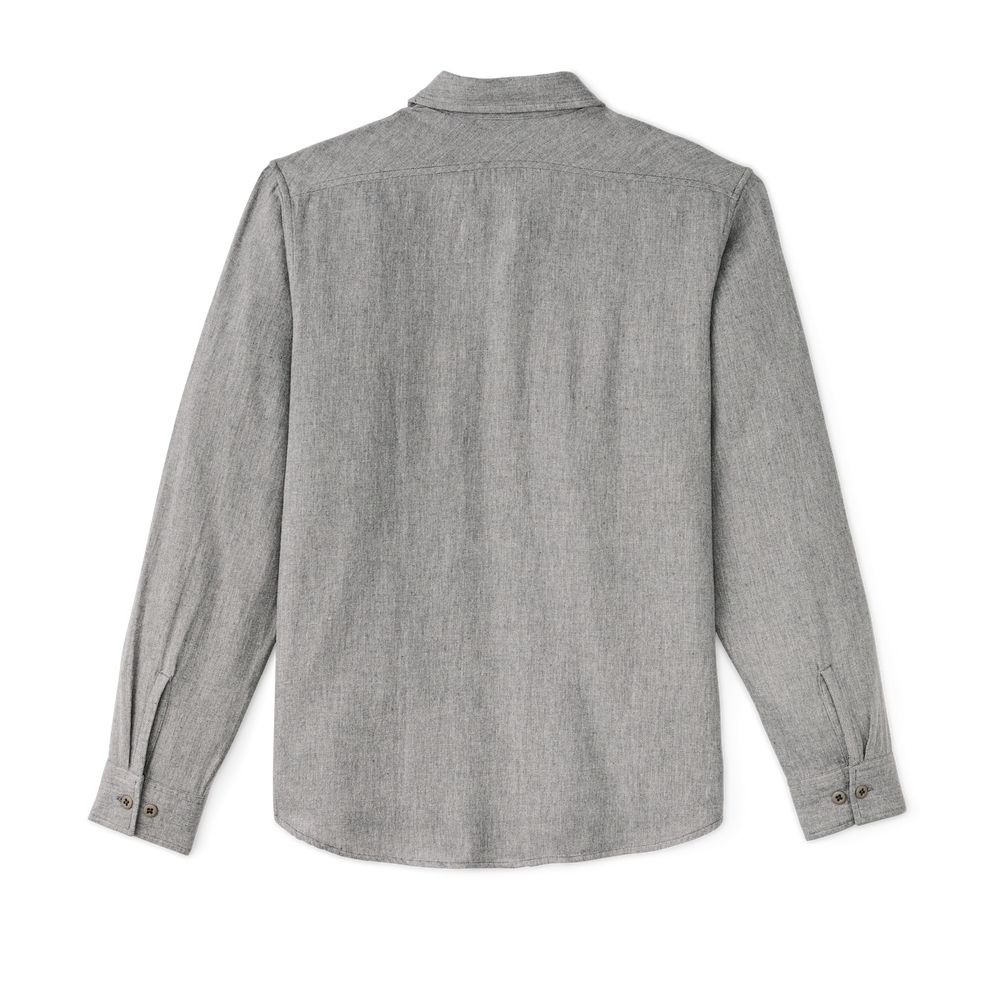 Alternate view of the Filson The Rangeland Flannel Shirt - Light Heather Gray