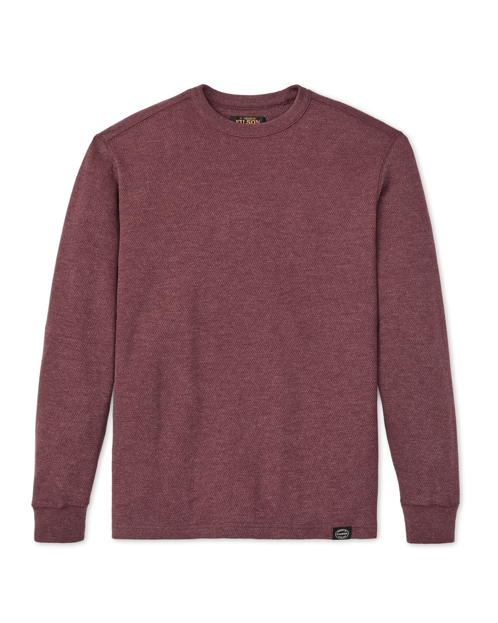 Waffle Knit Thermal Crewneck - Dark Port Heather
