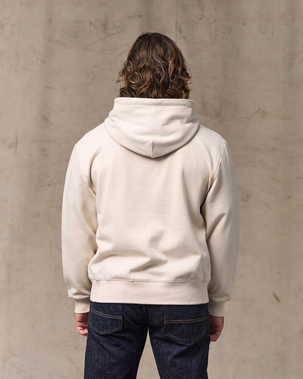 image of a model wearing Filson's Filson Graphic Hoodie - Oatmeal