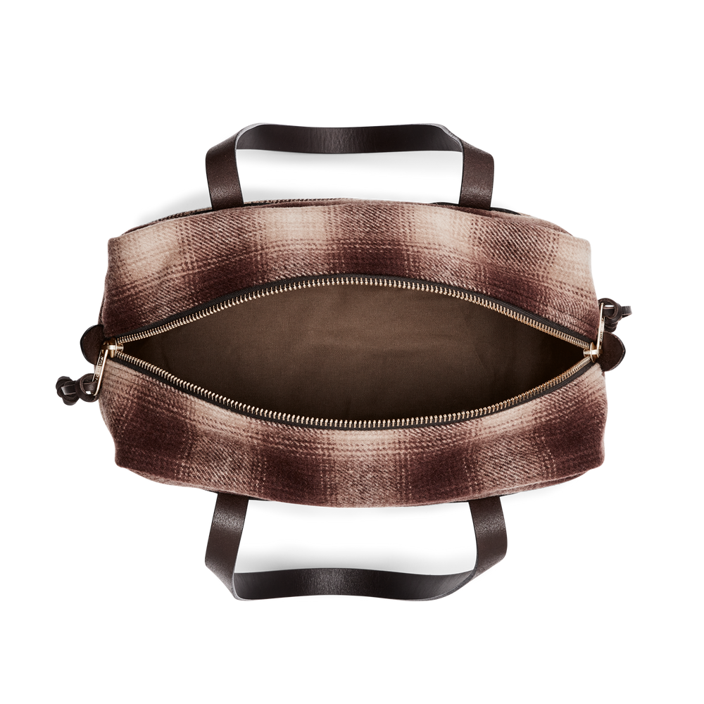 Alternate view of the Filson Mackinaw Wool Zipper Tote Bag - Brown / Tan Ombre