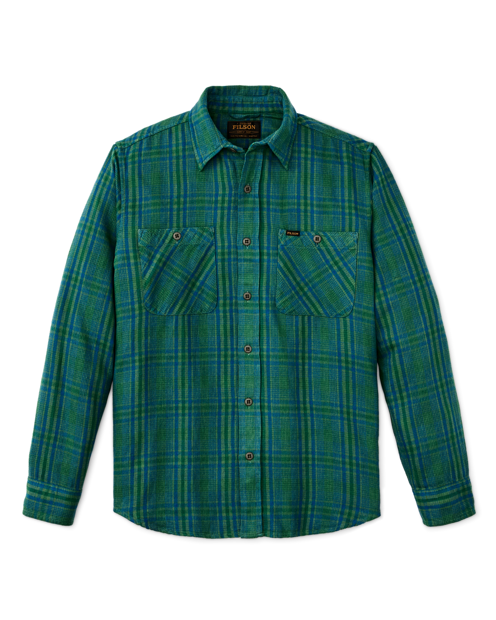The Rangeland Flannel Shirt - Green / Blue Plaid