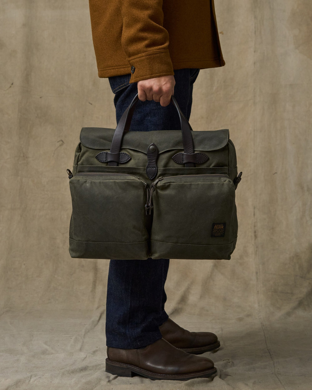 24 Hour Tin Cloth Briefcase - Otter Green