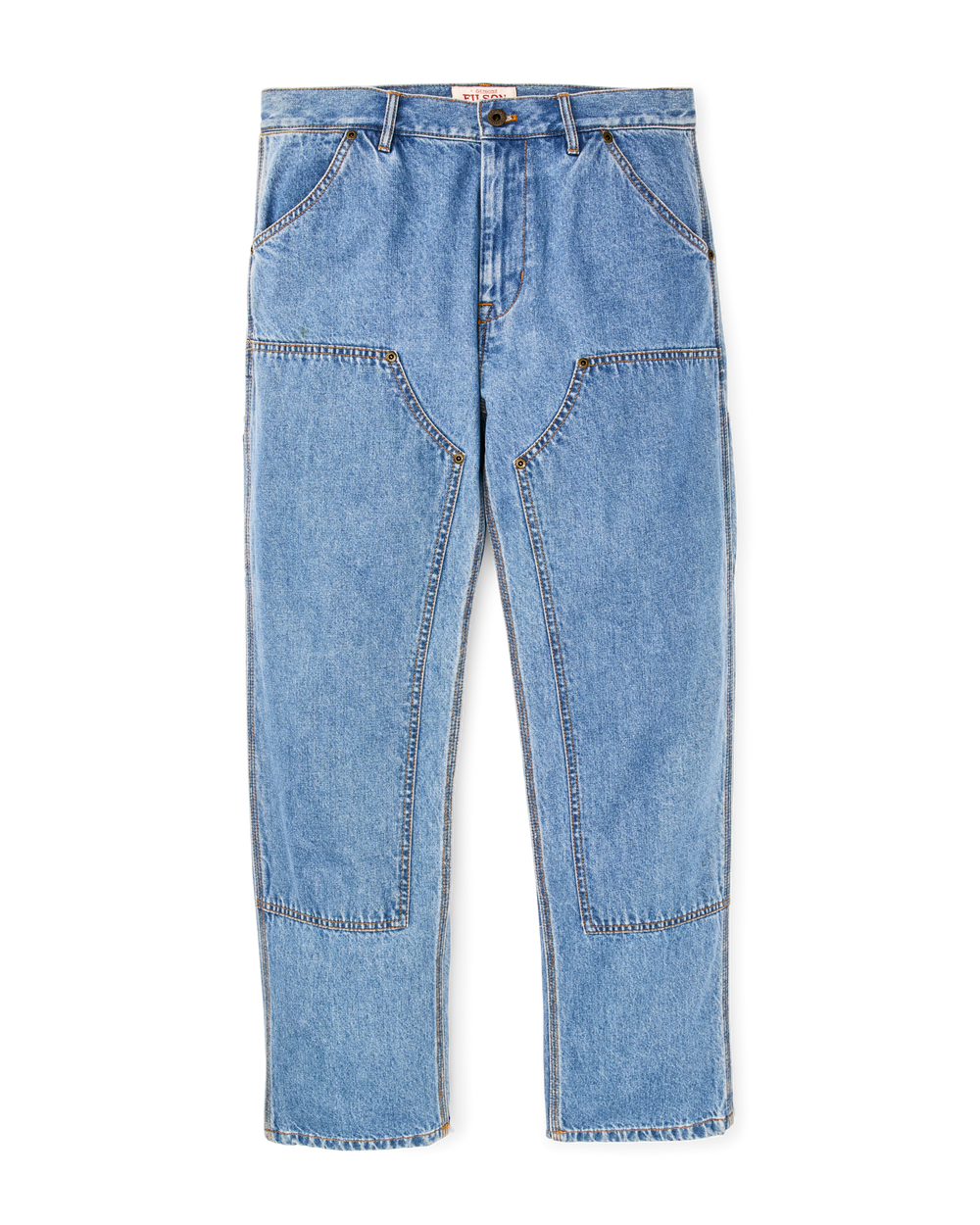 Front-facing image of the Filson Women's 11-oz. Work Jeans - Medium Indigo