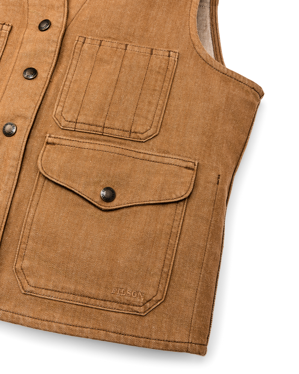 Alternate view of the Filson Women's Archive Cruiser Vest - Harvest Tan