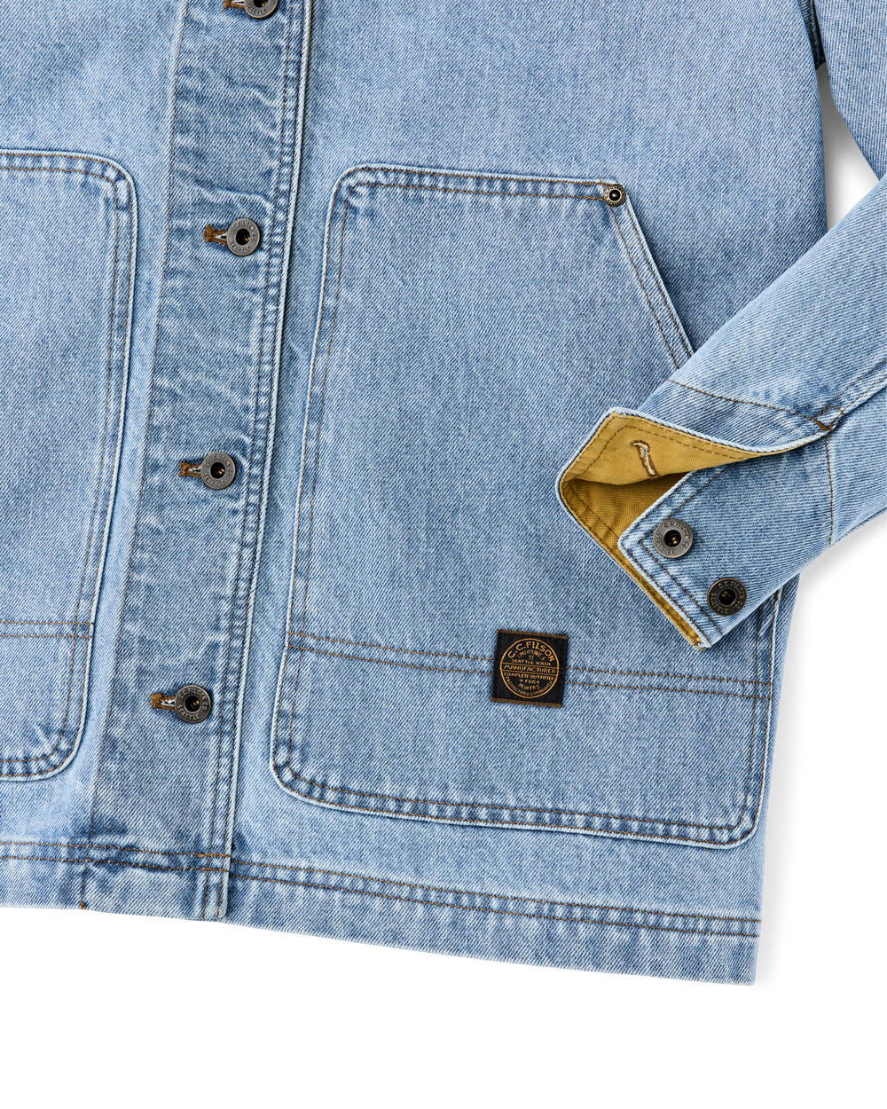 Women's Denim Barn Coat - Stone Wash Indigo