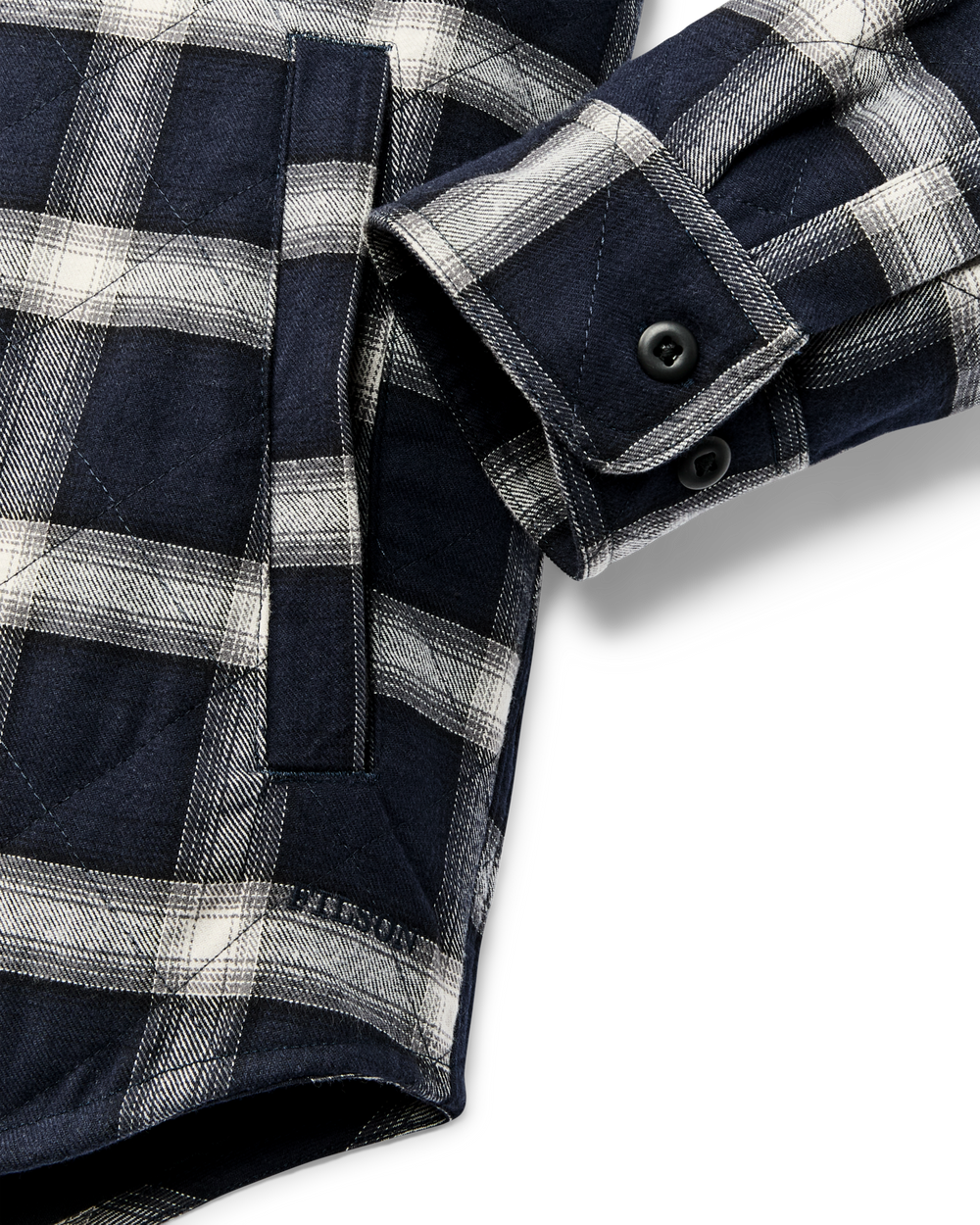 Insulated Flannel Jac-Shirt - Navy / Cream Plaid
