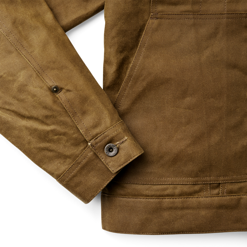 Alternate view of the Filson Tin Cloth Short Lined Cruiser Jacket - Dark Tan