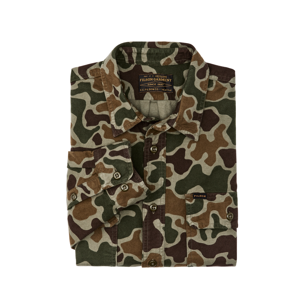 Alternate view of the Filson Field Flannel Shirt - Frog Camo