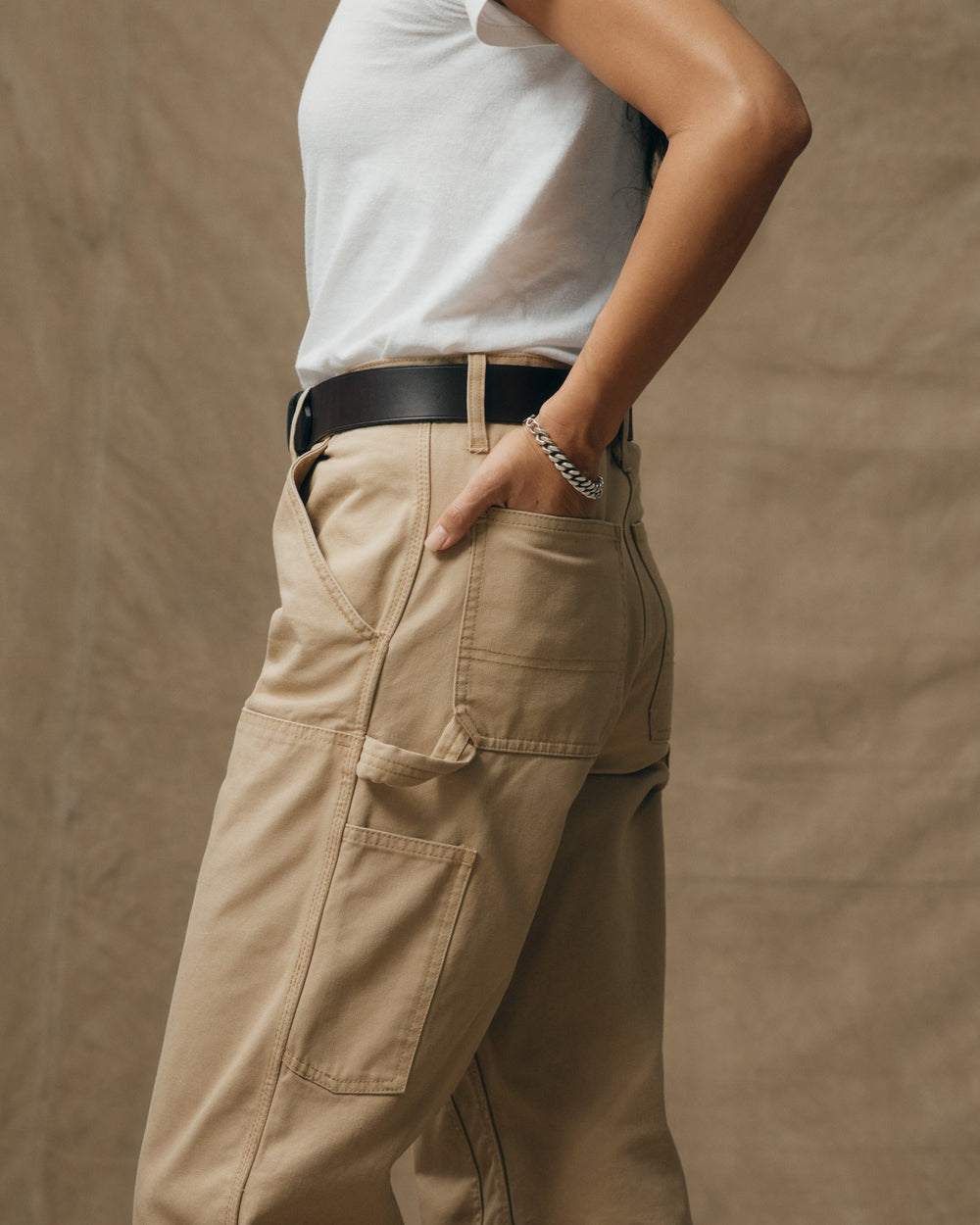 Women's Canvas Work Pants - Natural