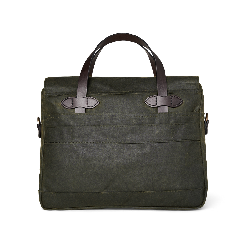 Alternate view of the Filson 24 Hour Tin Cloth Briefcase - Otter Green